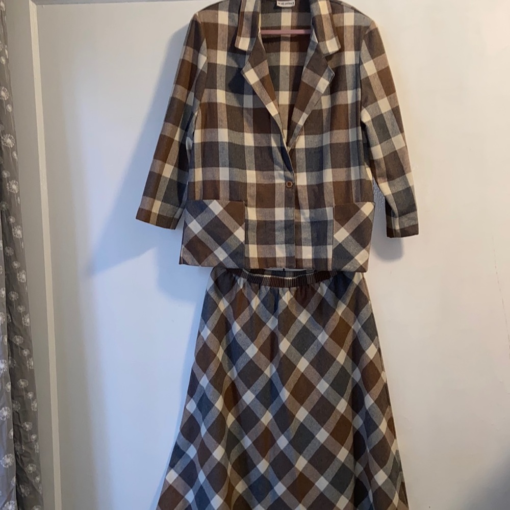 matching skirt and jacket Plaid